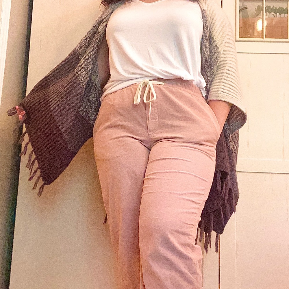 Pink Corduroy American Eagle Joggers